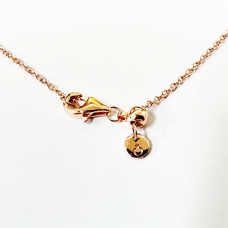 curb chain pandora rose gold plated necklace