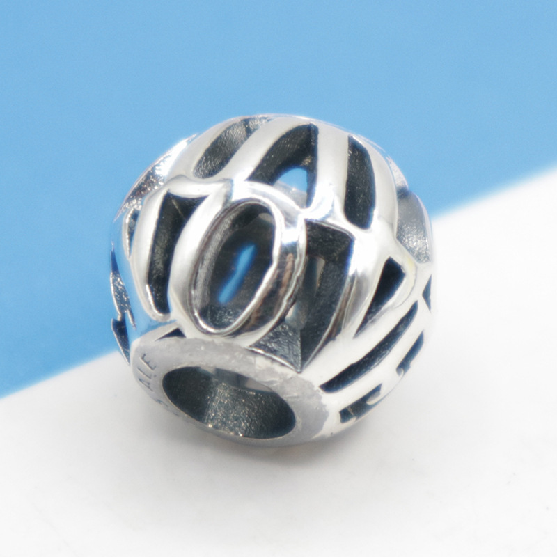 i love you script pandora charm openwork ball  s925 sterling silver