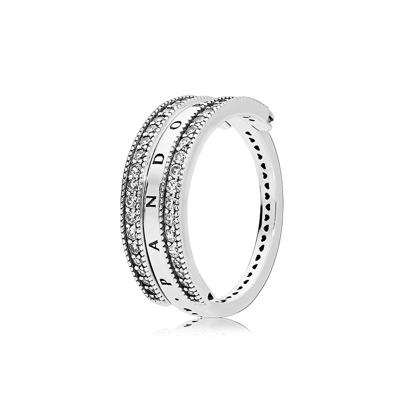 PANDORA FLIPPING HEARTS OF PANDORA RING S925 ALE STERLING SILVER