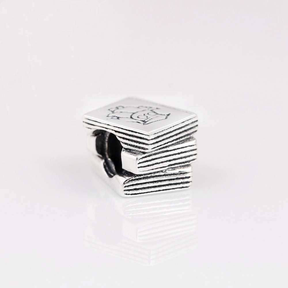 pandora sterling silver study books bead