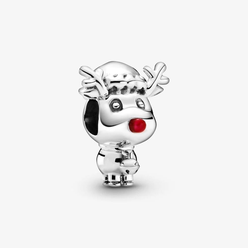 ale s925 silver pandora rudolph the red nose reindeer charm