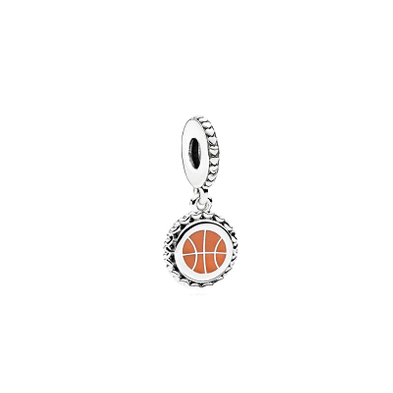 pandora basketball dangle mixed enamel charm