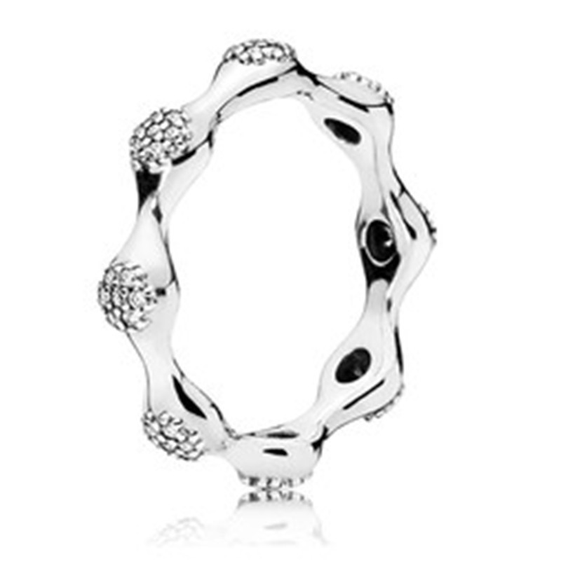PANDORA Sparkling Pavé Modern Love Pod Ring SILVER
