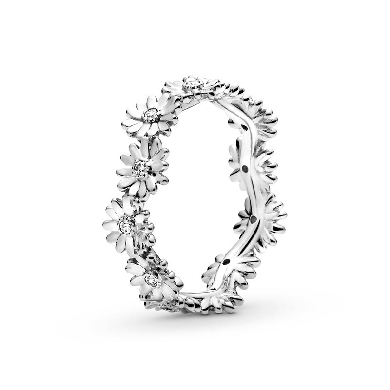 pandora sparkling daisy flower crown ring ,s925 ale, sterling silver