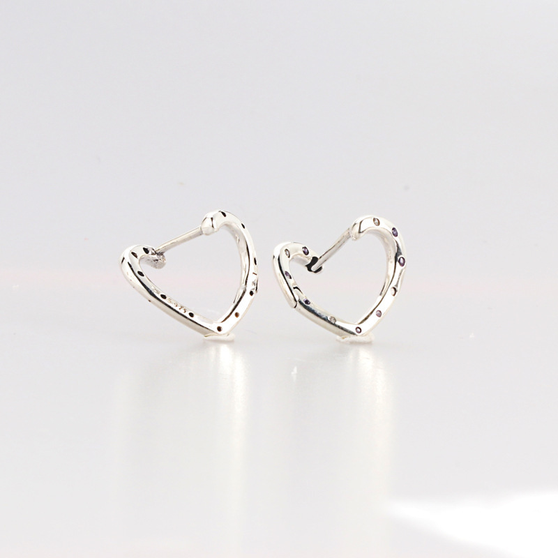 pandora rose gold bright hearts hoop earrings ale s925