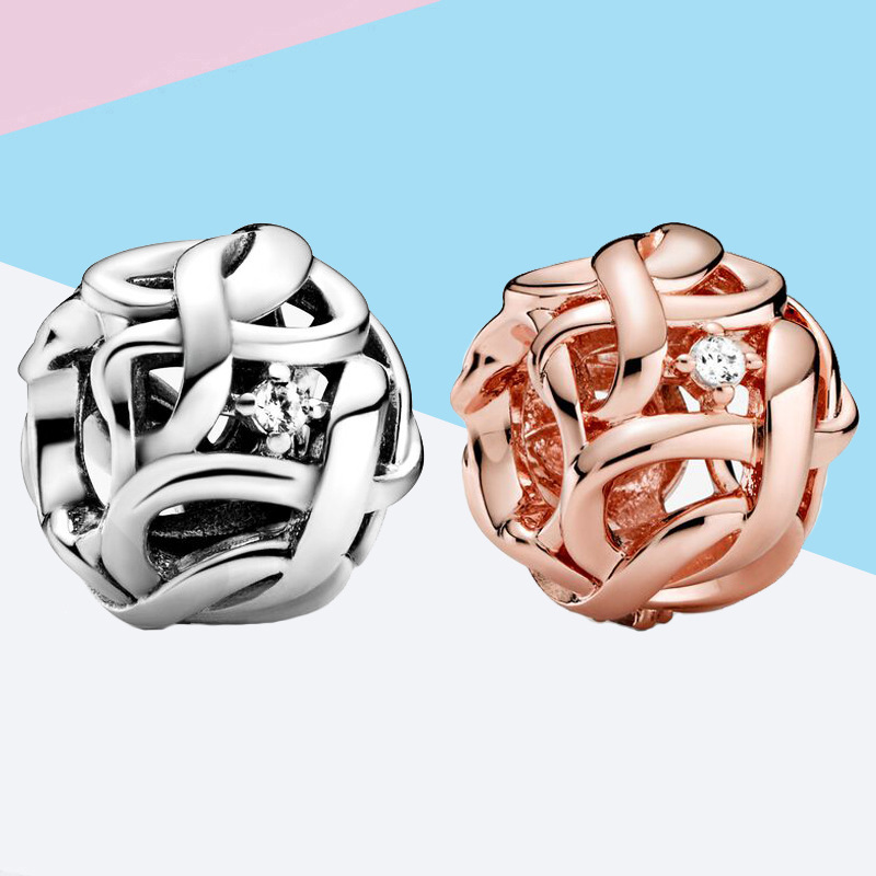 pandora rose gold ale r openwork woven infinity charm
