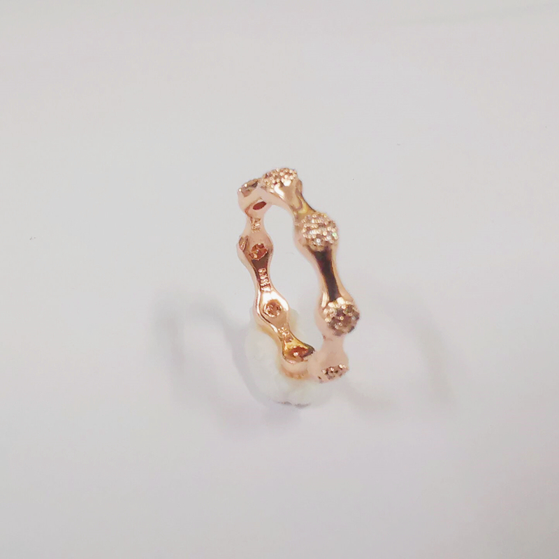 PANDORA Sparkling Pavé Modern Love Pod Ring ROSE