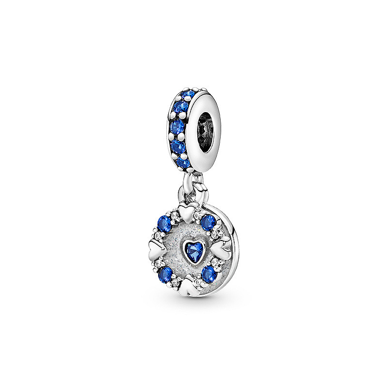 pandora blue sparkling hearts dangle charm new with gift pouch uk