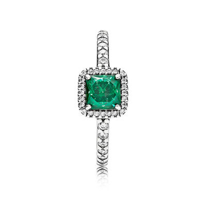 pandora silver 925 timeless elegance green ring