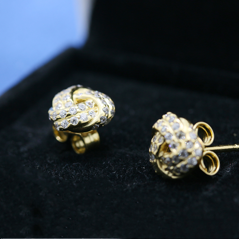 pandora shine earrings sparkling love knot