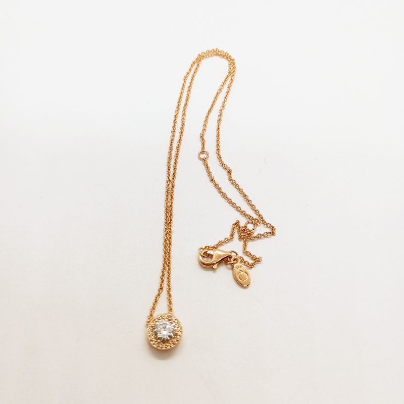 classic elegance pandora rose gold plated necklace