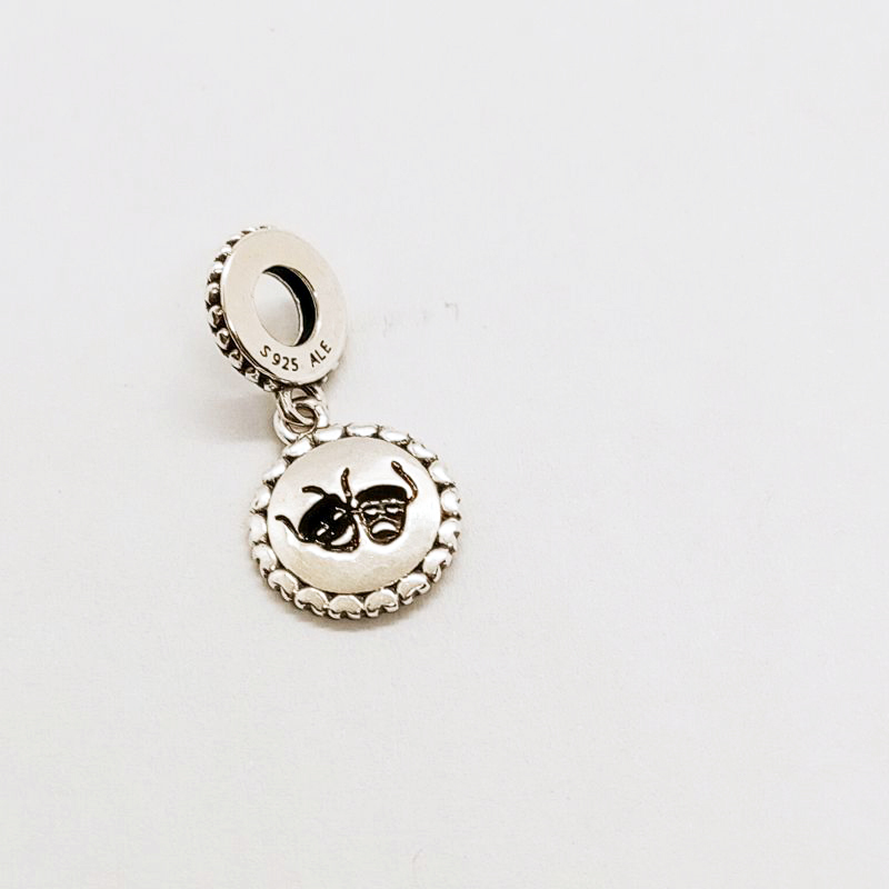 pandora charm sterling silver ale s925 theatre masks dangle