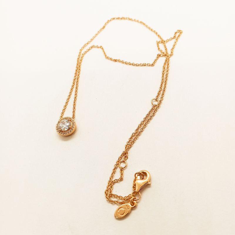 classic elegance pandora rose gold plated necklace