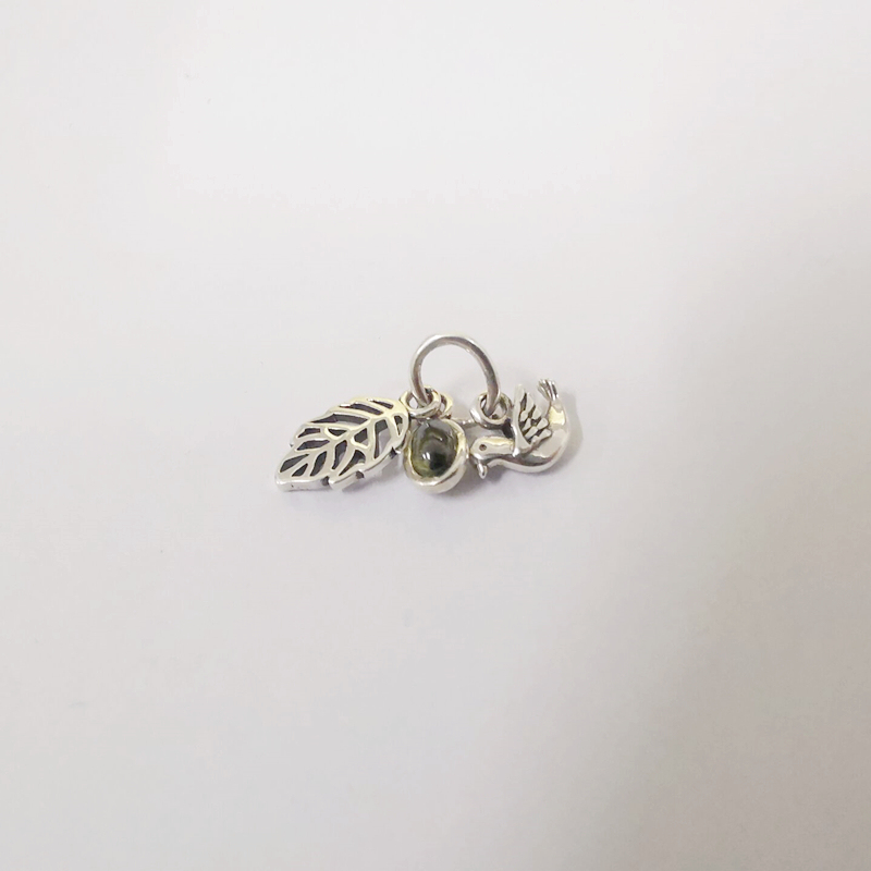 peridot forest trinity pandora sterling silver charm