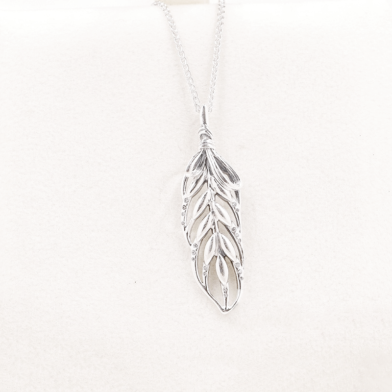 pandora silver floating grains necklace