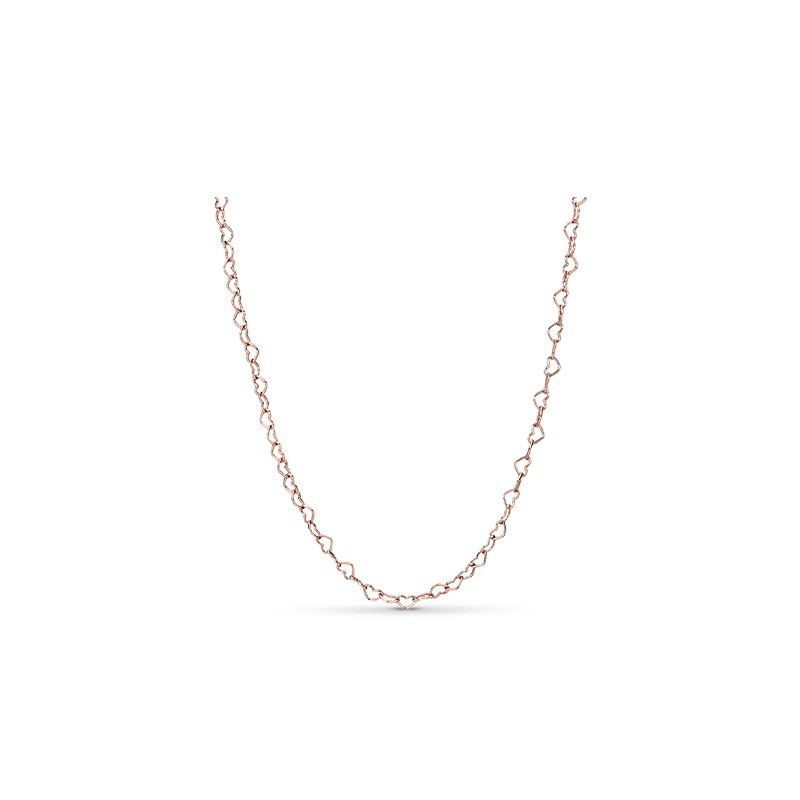 pandora rose necklace joined hearts