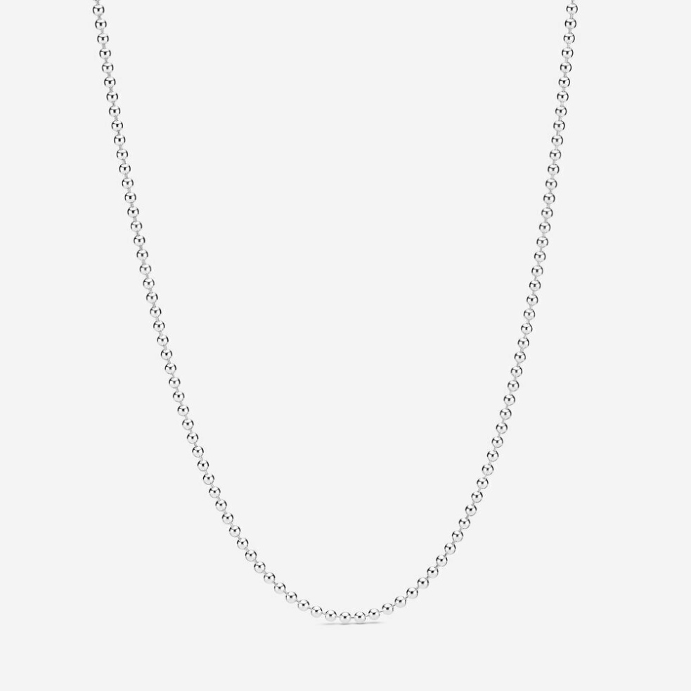 pandora polished ball chain necklace 60cm hallmark