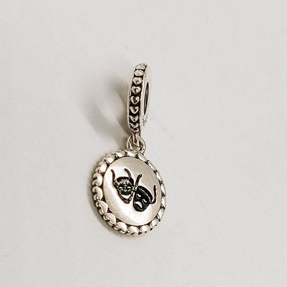 pandora charm sterling silver ale s925 theatre masks dangle