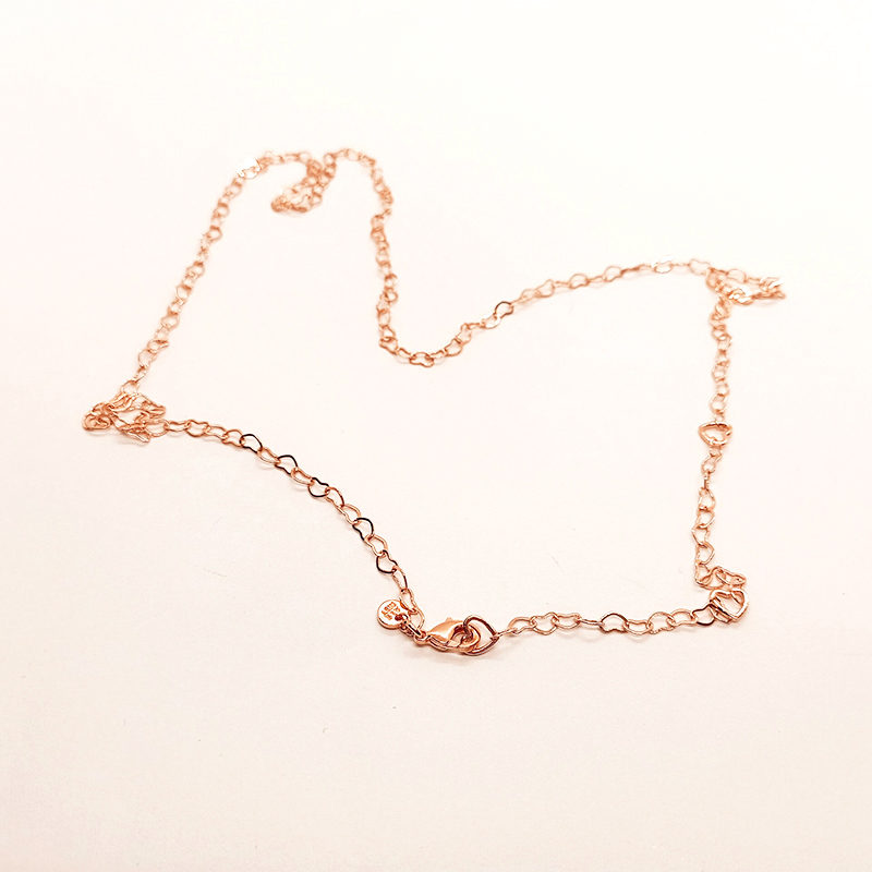 pandora rose necklace joined hearts