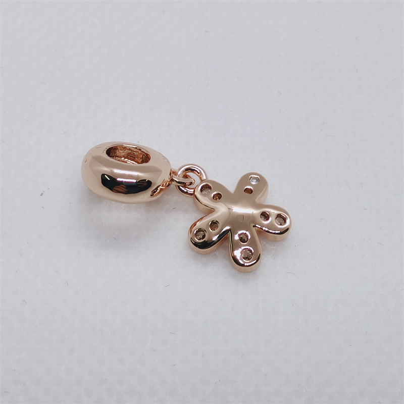 pandora dazzling daisy charm rose gold