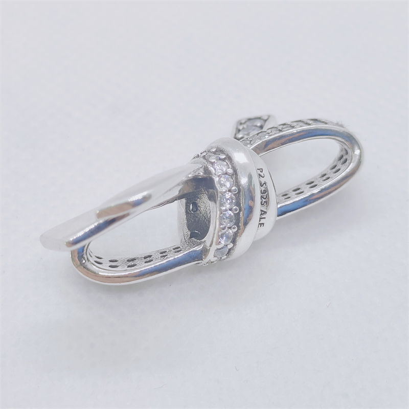 pandora charm sterling silver oversized sparking bow