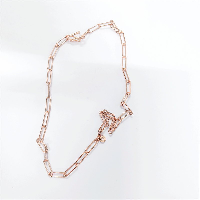 rose goldpandora long link necklace chain
