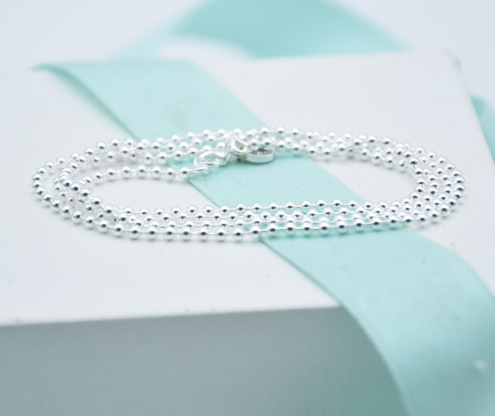 pandora polished ball chain necklace 60cm hallmark