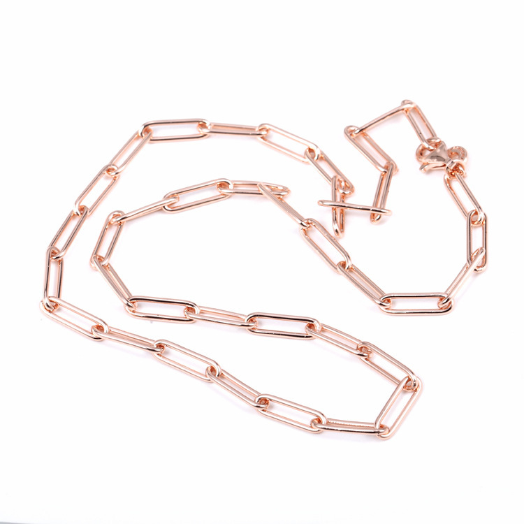 rose goldpandora long link necklace chain