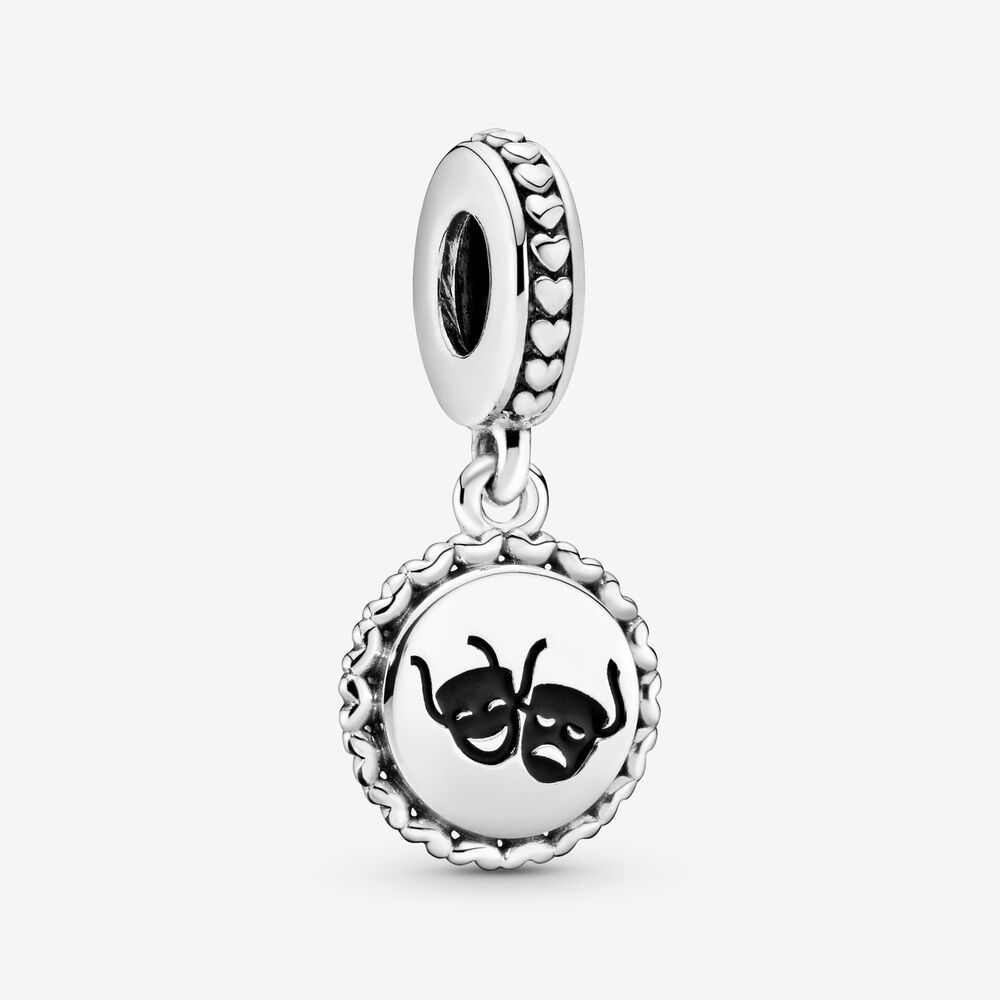 pandora charm sterling silver ale s925 theatre masks dangle