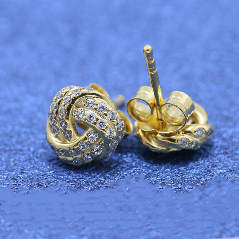 pandora shine earrings sparkling love knot