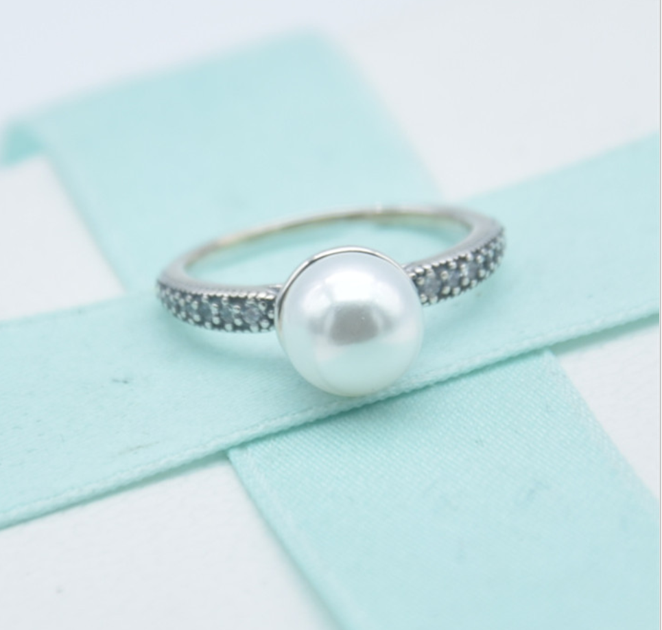 pandora elegant beauty pearl ring