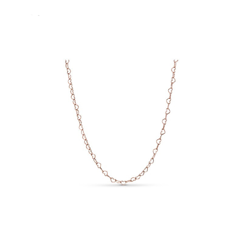 pandora rose necklace joined hearts