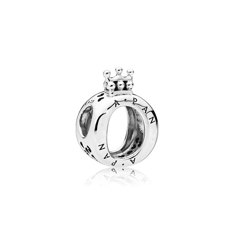 pandora charm bead pandora logo & crown o charm s925 ale