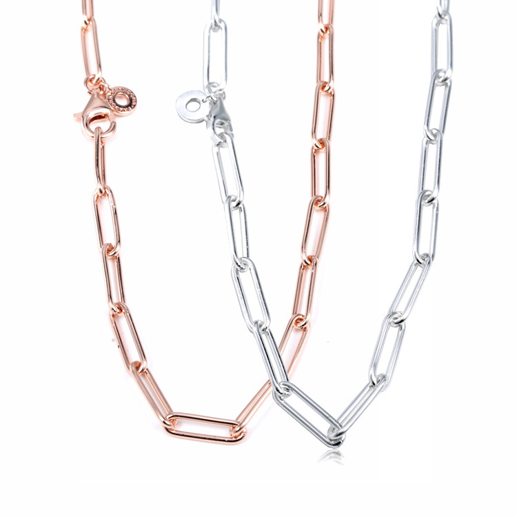 rose goldpandora long link necklace chain
