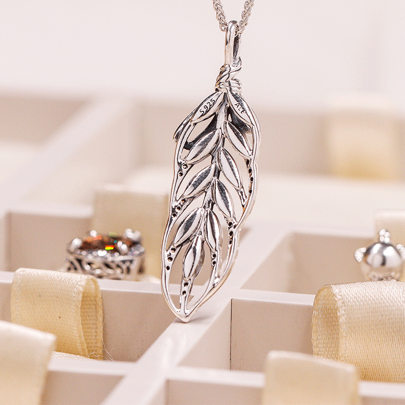 pandora silver floating grains necklace
