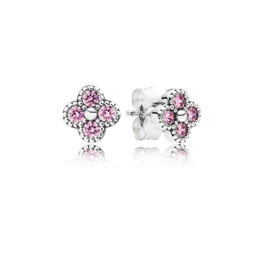 pandora pink oriental blossom stud earrings