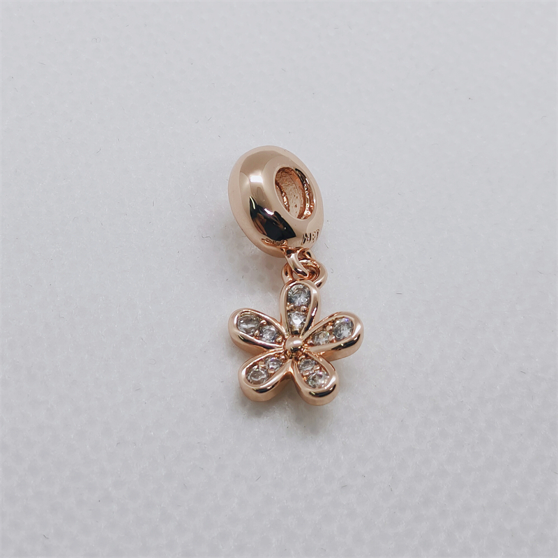 pandora dazzling daisy charm rose gold