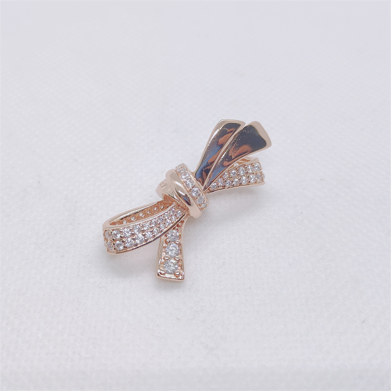 pandora charm sterling silver oversized sparking bow