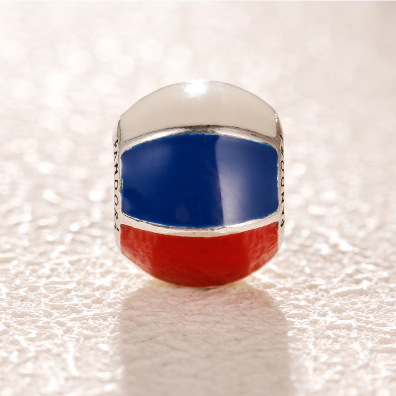 pandora sterling silver beach ball charm union jack colours