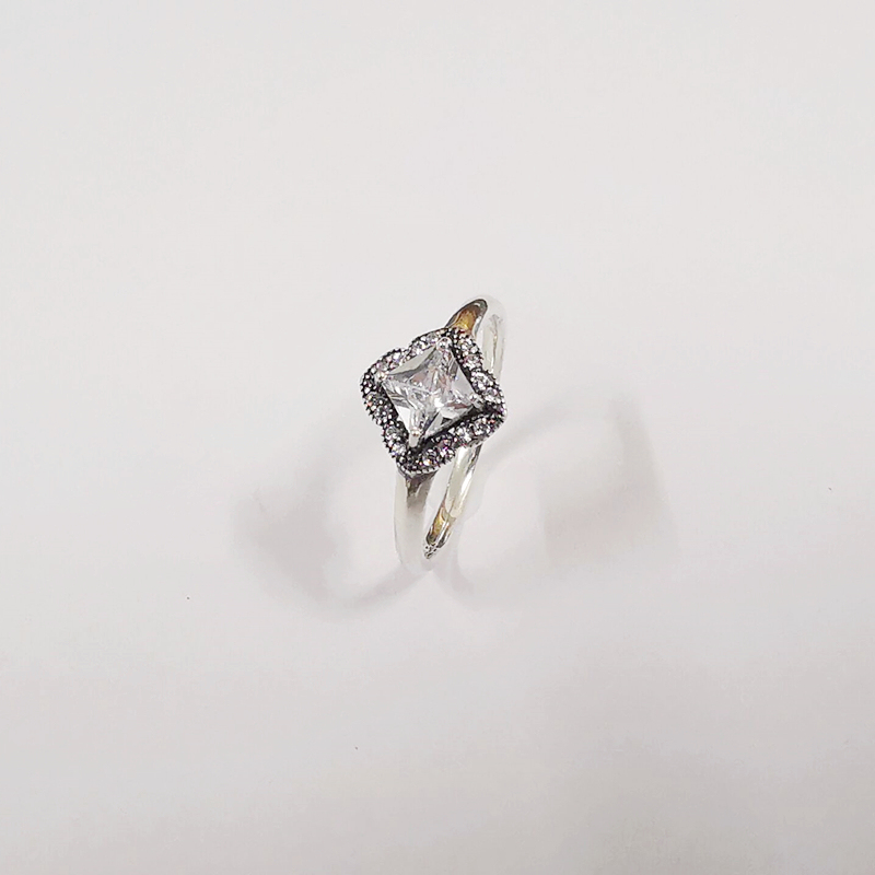 pandora silver crystallized floral ring