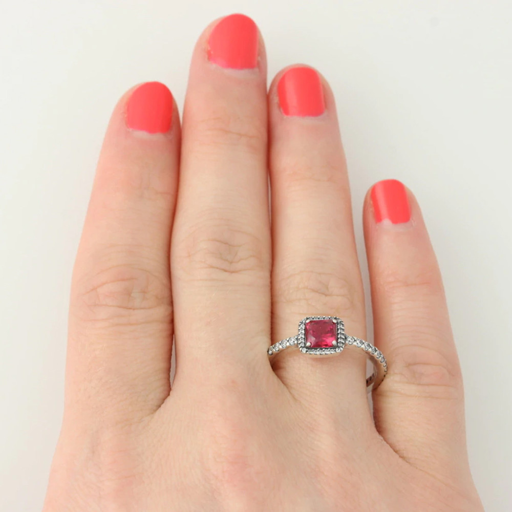 pandora silver 925 timeless elegance red ring