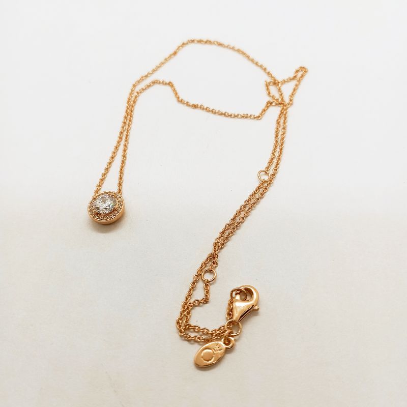 classic elegance pandora rose gold plated necklace