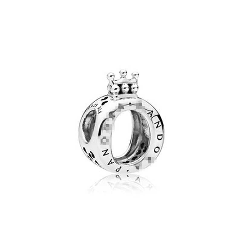 pandora charm bead pandora logo & crown o charm s925 ale