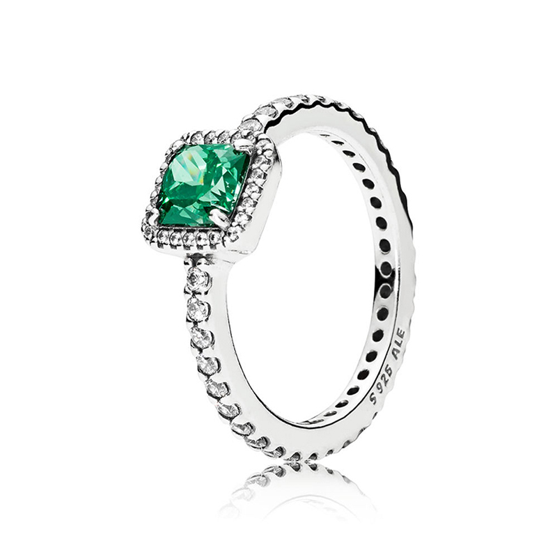 pandora silver 925 timeless elegance green ring