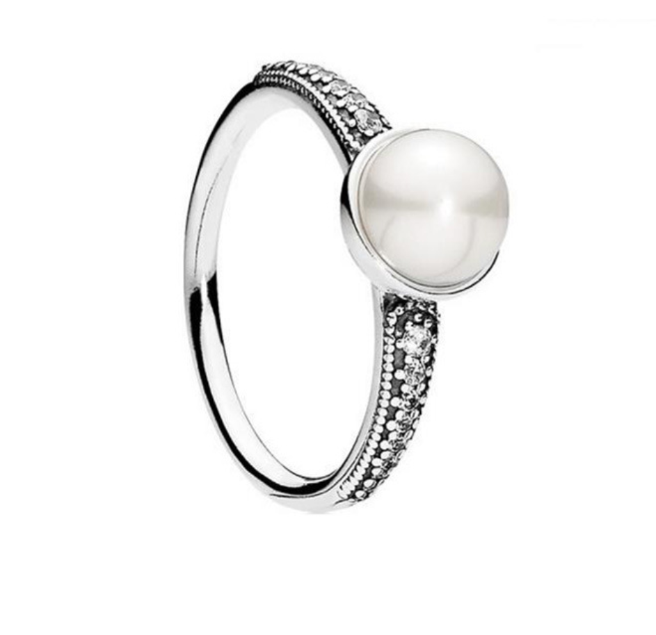 pandora elegant beauty pearl ring