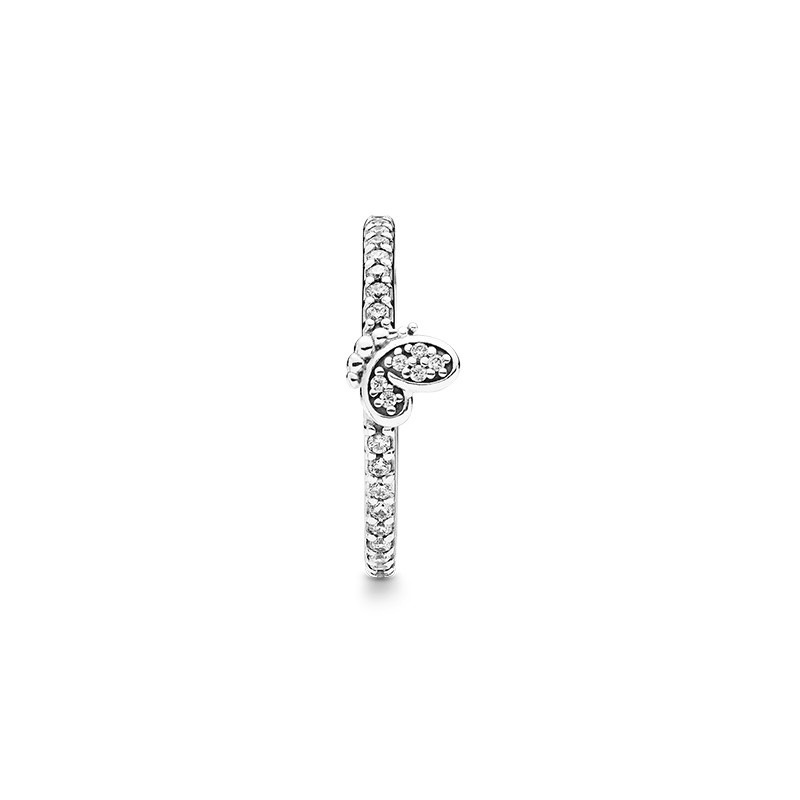 pandora bedazzling butterfly silver ring