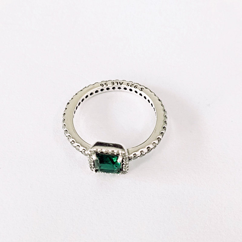 pandora silver 925 timeless elegance green ring