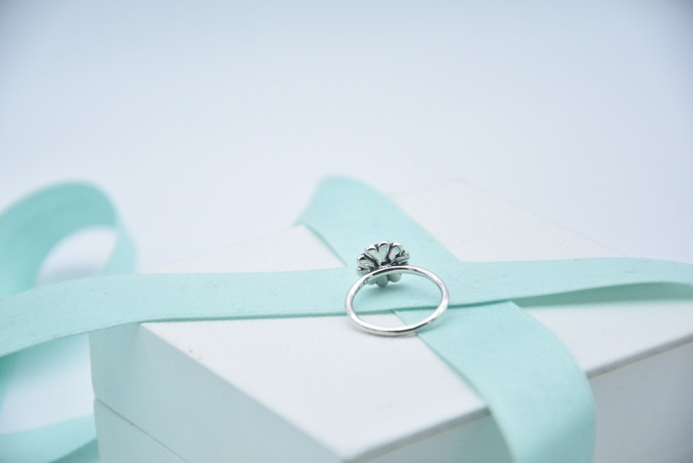 pandora sterling silver primrose cz enamel ring