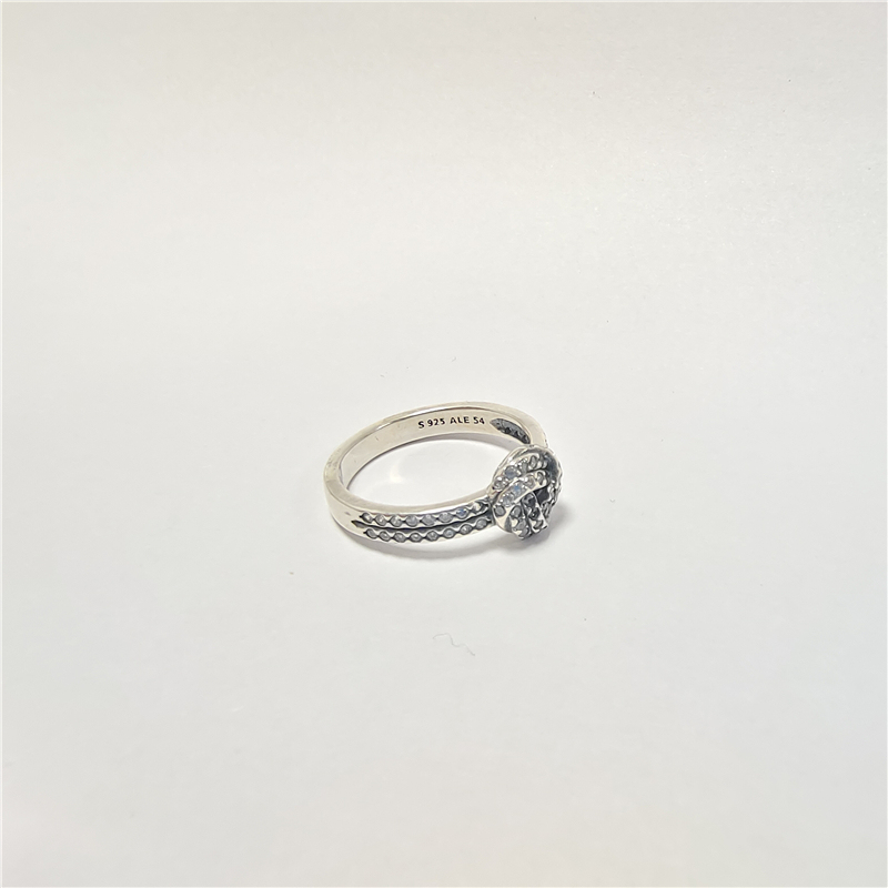 silver pandora shimmering knot ring