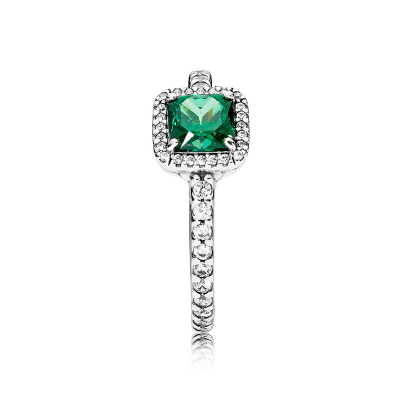 pandora silver 925 timeless elegance green ring